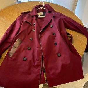 Coach Women’s Red Double Breasted trench coat Size L